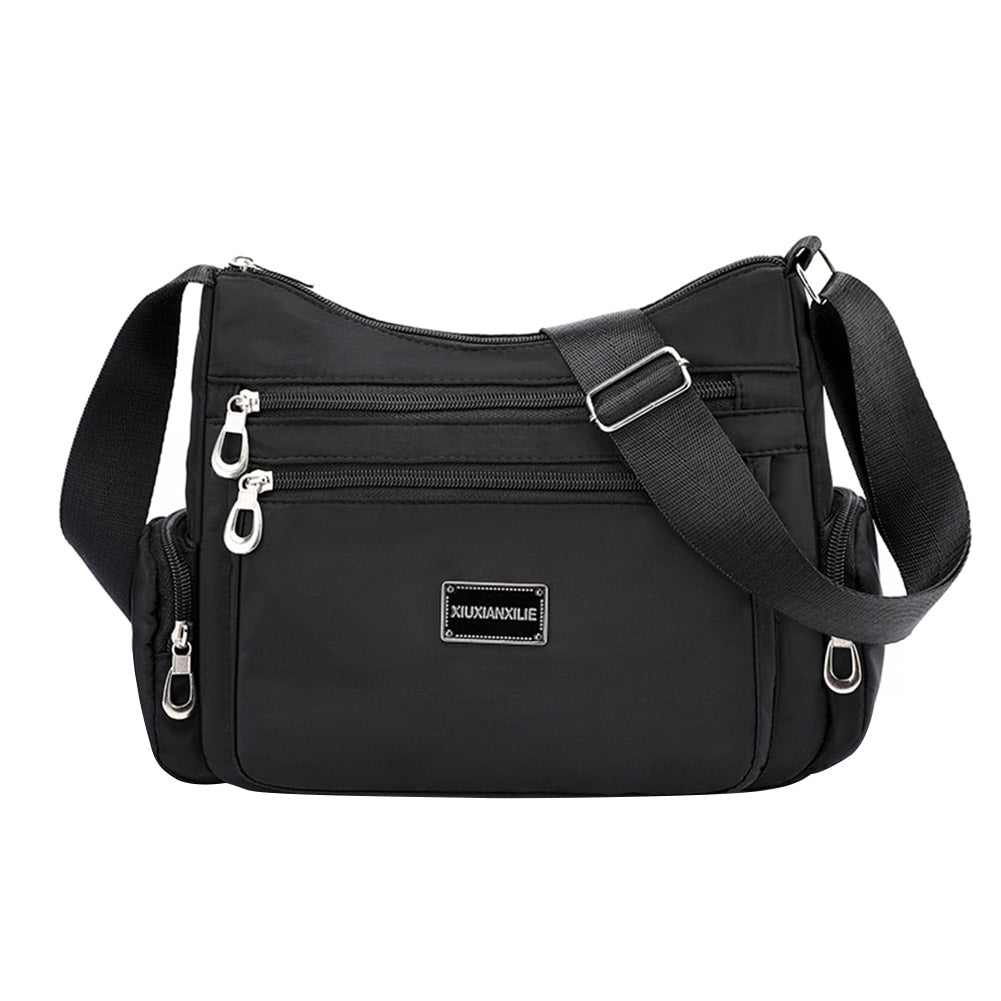 Casual Nylon Crossbody Bag, Women's Multi Pockets Purses
