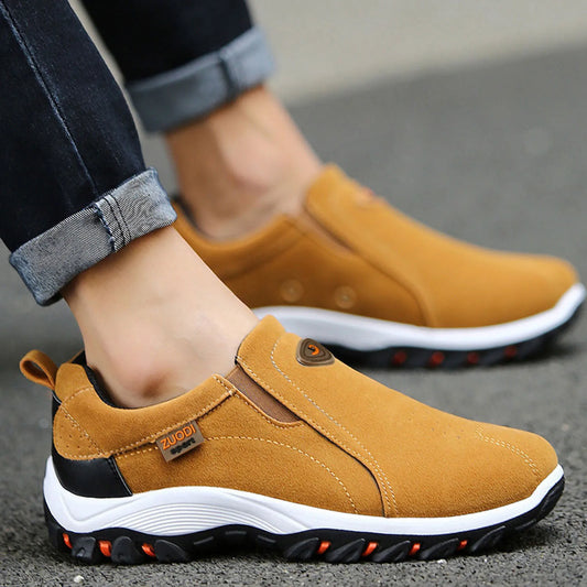 New Casual Shoes Men Sneakers Outdoor Walking Shoes Loafers Simple Comfortable Slip On Lightweight Plus Size Male Footwear