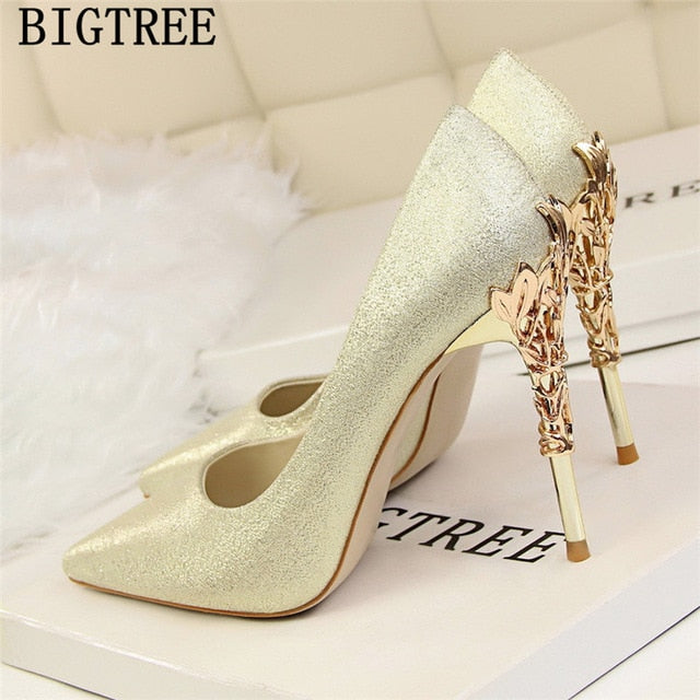 Amazon.com: High Heel Comfortable Pointed Toe Wedding Shoes Sexy Blingbling  Luxury Heels Shoes for Women (Rose Gold, 7) : Clothing, Shoes & Jewelry