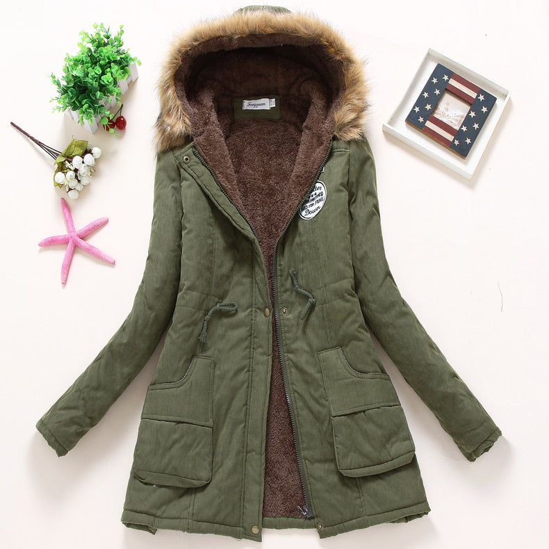 Winter Jacket Women Velvet Winter Coat Fur Hooded Jackets Thick Long Coat  at Rs 5999 | Ladies Jacket | ID: 2849543261088