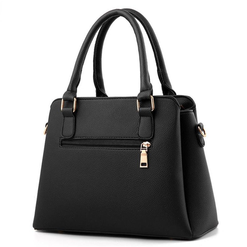 Pu Leather Plain Ladies Designer Hand Bag